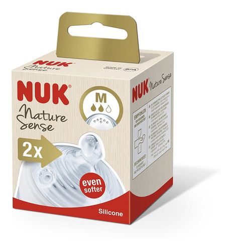 Tetina Natural Sense Nuk M X2 De 6 A 18 - Bebes Y Niños