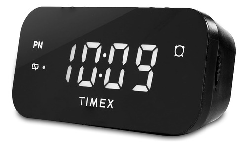 Reloj Despertador Timex T121b Con Pantalla Roja De 0,7 Pulga