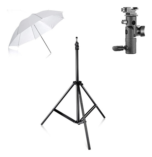 Combo Soporte Flash + Sombrilla +tripode Fotografia Video