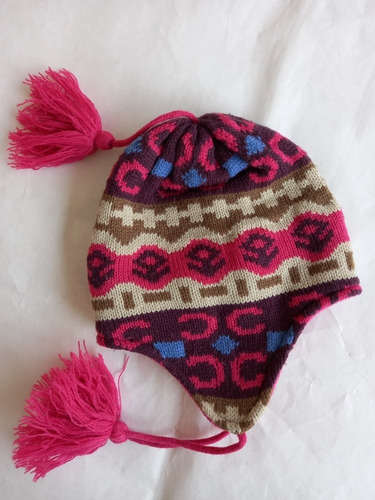 Gorro Tejido Forrado Con Polar Para Niños