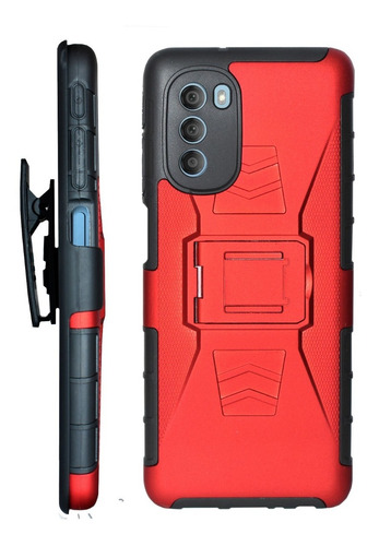 Imagen 5 de 9 de Funda Moss Uso Rudo 3 En 1 Colores Para Motorola Moto G51 5g