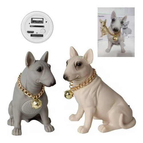 Parlante Bluetooth Usb Inalámbrico Perro Bullterrier Digital