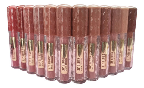 Set De 12 Labiales Liquido Mate Tonos Nude Tierra Tostado