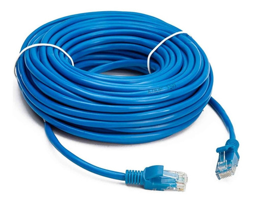 Cabo De Rede Rj45 30m Ethernet Patch Cord Cat5e Azul 30 Mt