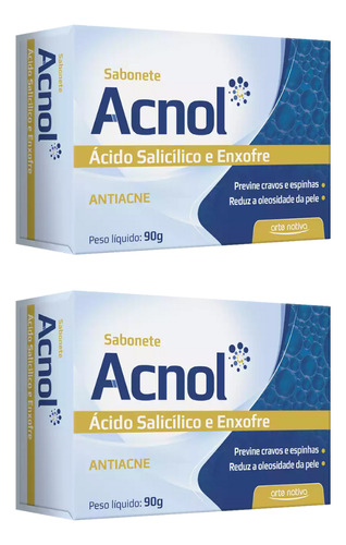 Kit 2x Sabonete Acnol Arte Nativa Combate Acne 90g