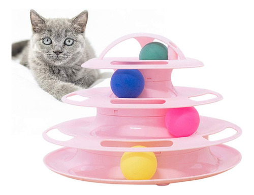 Juego Divertido Interactivo Gatos Luz Led Bola Pista Rondon