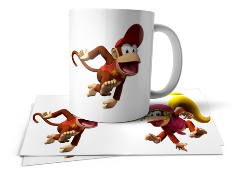 Donkey Kong Diddy Dixie Taza Polimero Tu Propio Estilo