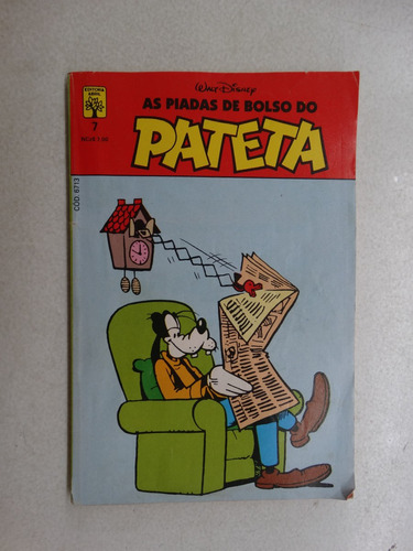 As Grandes Piadas Do Pateta Nº 7 Editora Abril Nov 1989