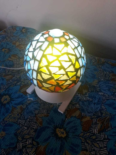 Lampara Velador Globo Mosaiquismo Venecitas