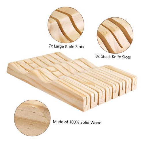Redcall Soporte Para Cuchillos De Cocina Para Cajón Bloque