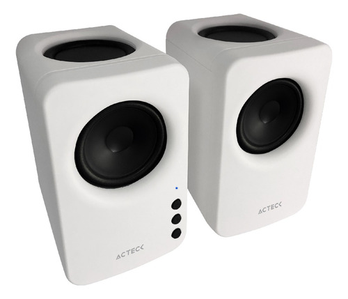 Bocinas Acteck Para Pc 2.0 Bluetooth 5.0 10w Exact Mini Color Blanco