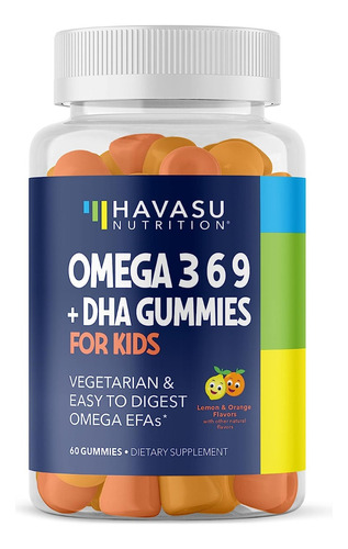 Omega 3,6,9 Dha Niños 60 Gomitas Havasu Nutrition