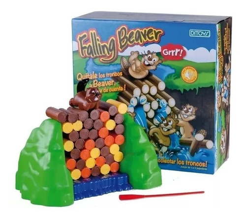 Falling Beaver Castor Equilibrista Juego De Habilidad