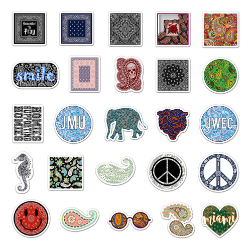 Adesivos Paisley Estilo Ins Para Crianças G