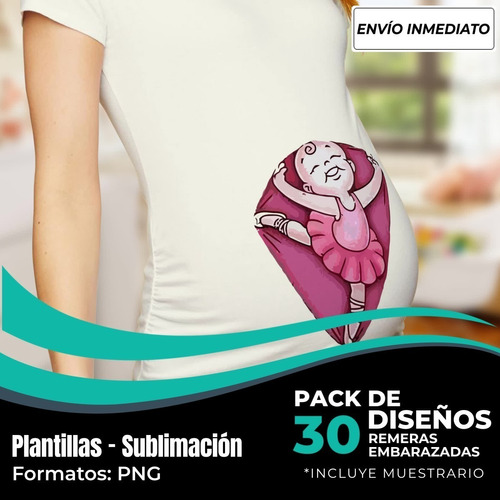 Plantillas Diseños Remeras Mujer Embarazadas Sublimación M1