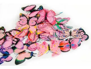 12 Pegatinas De Pared De Mariposas En 3d Para Decoración De