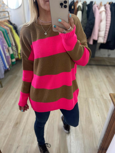 Imagen 1 de 8 de Sweater Rayado Rayas Mujer The Big Shop