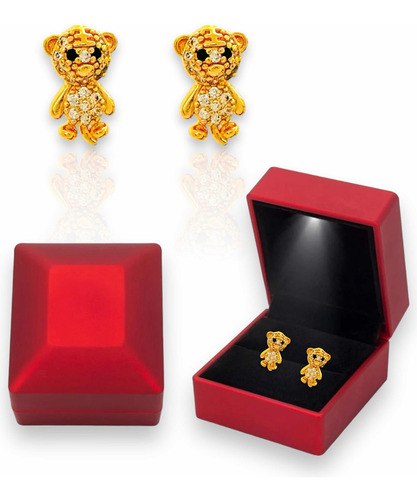 Aretes De Tigre Mini + Estuche De Lujo
