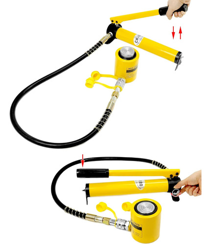 Qwork 20t Mini Cilindro Hidráulico Jack Porta Power Ram 2 D