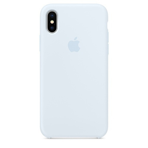 Carcasa Funda De Silicona Para iPhone X Azul Cielo