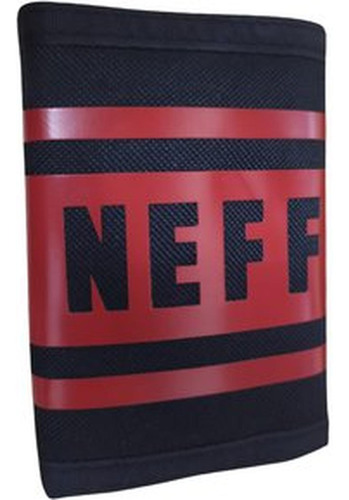 Billetera De Lona Trifold Neff Hombres - Negro Con Guinda