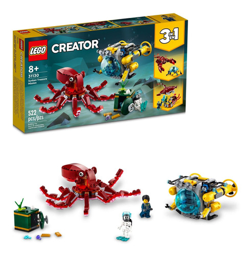 Lego Creator 3in1 Sunken Treasure Mission 31130