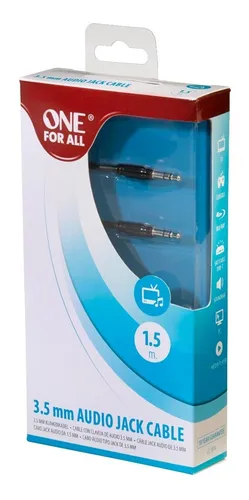 Cable De Audio 3,5 Mm A 3.5 Mm. 1,5 Mt. Negro