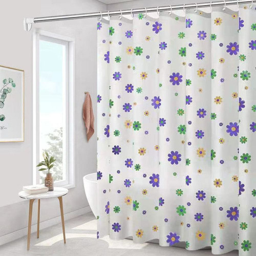 Cortina De Baño A Prueba De Moho Con 12 Ganchos