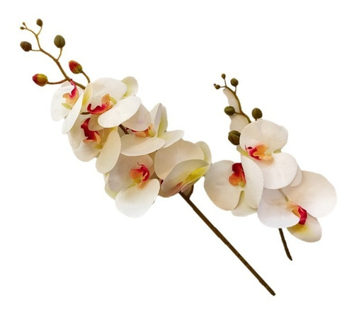 Orquídeas Planta Flores Artificiales Decorativas Dob Blancas