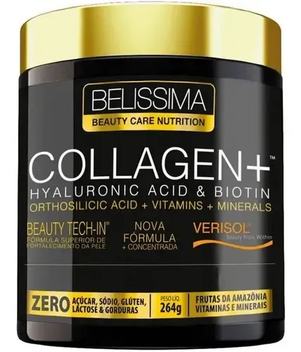 Colágeno Verisol + Ácido Hialurônico + Biotina | Belissima Sabor Laranja E Acerola