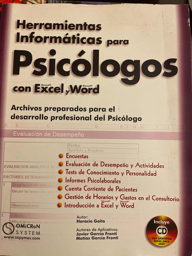 Herramientas Informáticas Para Psicólogos Excel Y Word