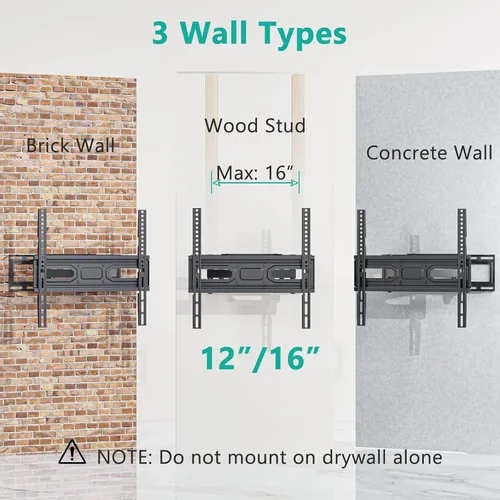 Soporte De Pared Para Tv Wali Full Motion Para La Mayoría...