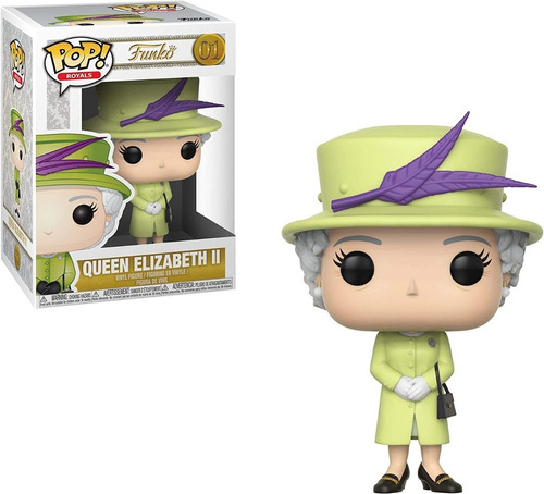 Família Real Boneco Pop Funko Rainha Queen Elizabeth Ii #01