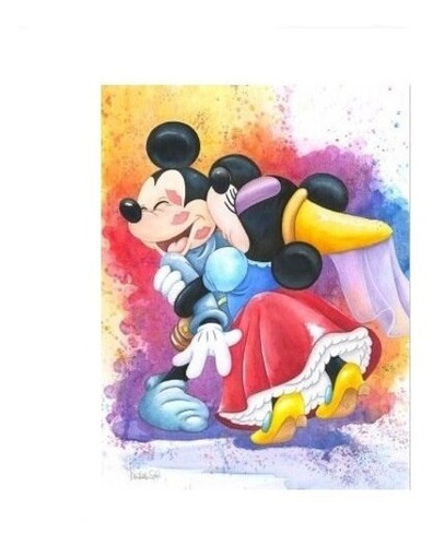 Pintura Diamantes 5d Minnie Y Mickey 30 X 40cm Adulto-niño 3