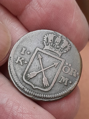  Moneda Suecia 1 Ore 1772  Km#512 Ref 316