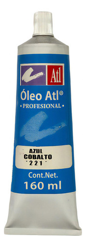 Pintura Oleo Atl T-40 160ml Tubo Grande Color 221 Azul Cobalto