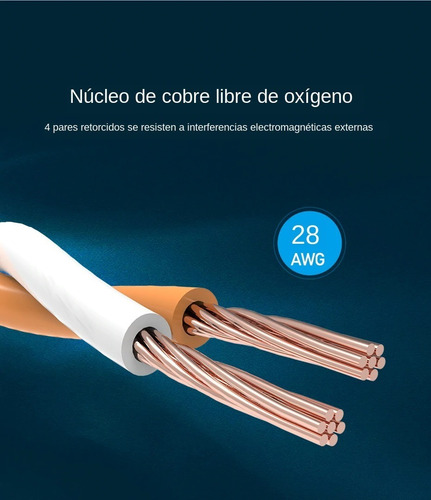 Imagen 7 de 10 de Cat8 Cable 2 Metros Stp Oro 24k Rj45 40gb Lan Internet Gamer