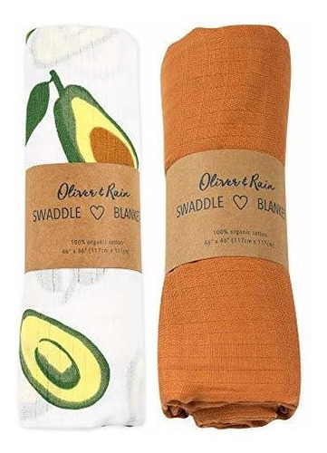 Oliver & Rain Boy, Girl, Unisex Organic Muslin