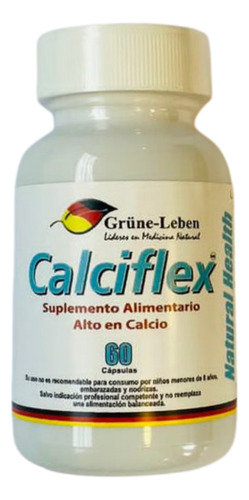 Calciflex Suplemento 60 Cápsulas En Frasco Grune Leben