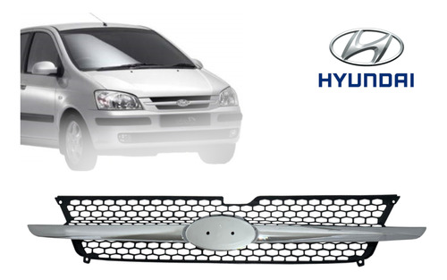 Parrilla (bigote Cromado) Para Hyundai Getz  (02' Al 13')  