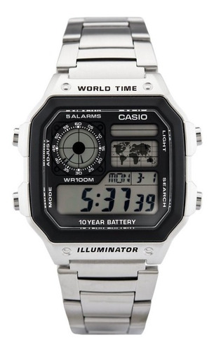 Reloj Casio Ae-1200whd-1av Digital Hombre - 10 Años De Pila