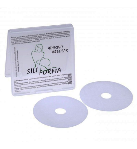 Imagem 1 de 1 de Adesivo Areolar De Gel Pós Cirúrgico Par - Siliforma