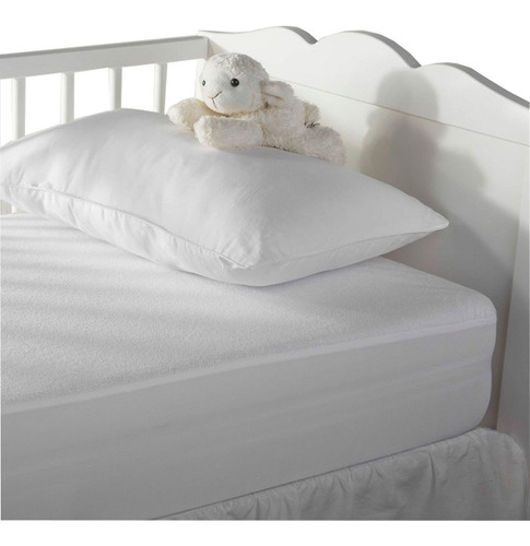 Protector De Colchón Impermeable Cuna De Bebe Ultrafit 95x140cm TENCEL PREMIUM Anti acaros Hipoalergenico  Color Blanco