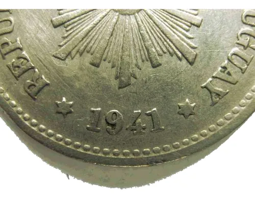 5 Centésimos Año 1941 Variante Vitureira En Excelente Estado