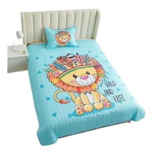 Hermoso Cobertor Quilt Verano Cubrecama Infantil 1.5 Plaza