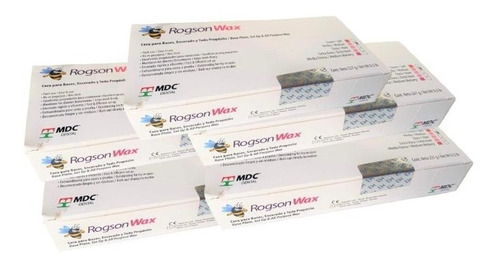 Kit De 6 Ceras Dentales Para Bases Y Encerado Rogson Wax Mdc