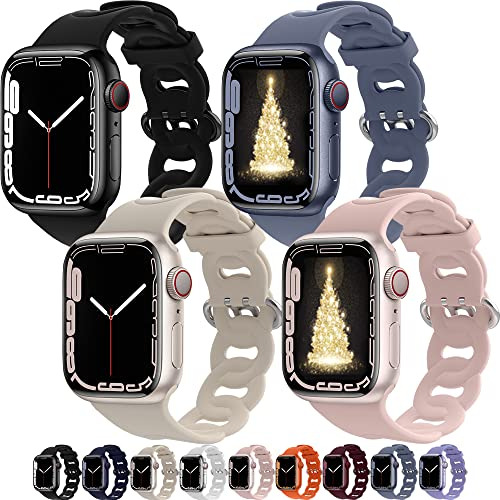 Atenzol Apple Watch Bands, Black, Starlight, Pink, Blue Fog,