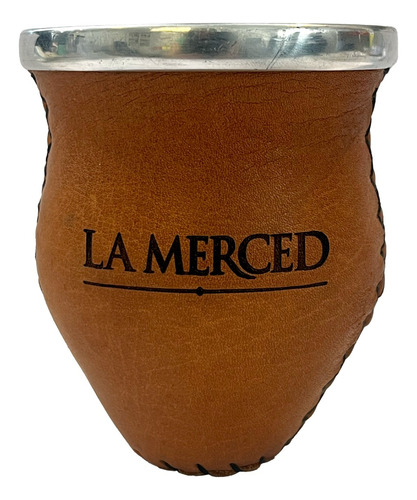 Mate De Vidrio Grande La Merced Boca Ancha Marrón