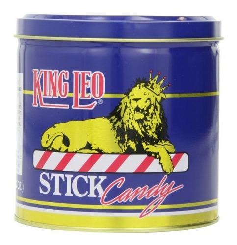 King Leo Soft Peppermint Stick Candy 15.5 Oz Con Lata