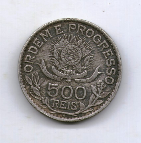 Brasil Moneda 500 Reis 1913 Plata Km#509 - Argentvs